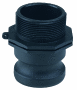 ADAPTATEUR M 2" FILETAGE M 2" RACCORD RAPIDES BLOCAGE A CAME (RESINE)