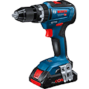 PERCEUSE VISSEUSE GSB 18V-55 BOSCH PROFESSIONAL AVEC 2 BATTERIES GBA18V 4AH DIAMETRE VISSAGE MAXI 13MM 06019H5300