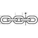 CHAINE DE LEVAGE CLASSE 80 D.  6 MM MAILLON INT.  8,0X18 MM CMU  1000 KG NORME 818-2