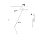 DENT DE SEMOIR 1950016N TWOSE ADAPTABLE LONG.484 DIAM SPIRE.59 FIL.8