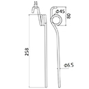 DENT FANEUR 3005203220 REFORMWERKE ANDAINEUR ADAPTABLE LONG.258 LARG.11 DIAM SPIRE.45 FIL.6,5