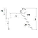 DENT DE SEMOIR FKX0385 KUHN NODET 909074 SULKY HERSE ADAPTABLE LONG.282 DIAM SPIRE.68 FIL.10