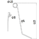 DENT HERSE ETRILLE 9309360 HATZENBICHLER ADAPTABLE LONG.401 DIAM SPIRE.48 FIL.6