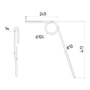 DENT DE SEMOIR 02200004 KONGSKILDE MF500 MASSEY FERGUSON ADAPTABLE LONG.477 DIAM SPIRE.104 FIL.10
