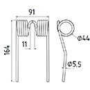 DENT DE PRESSE 1647 FMC PICK UP ADAPTABLE LONG.164 LARG.91 DIAM SPIRE.44 FIL.5,5