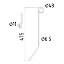 DENT DE HERSE ETRILLE REGENT ADAPTABLE 3345150 LONG.475 DIAM SPIRE.48 FIL.6,5