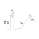 DENT FANEUR GALFRE ADAPTABLE ANDAINEUR AG 280/320 LONG.575 LARG.102 DIAM SPIRE.62 FIL.8,5