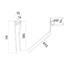 DENT FANEUR 1536620 KRONE ADAPTABLE ANDAINEUR LONG.590 LARG.95 DIAM SPIRE.60 FIL.9,5