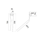 DENT FANEUR 1532332 KRONE ADAPTABLE ANDAINEUR LONG.590 LARG.95 DIAM SPIRE.60 FIL.9,5