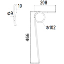 DENT DE SEMOIR 11771 WIBERG ADAPTABLE LONG.466 DIAM SPIRE.102 FIL.9