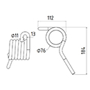 DENT NIVELEUSE 36183 RIVIERRE CASALIS 90036183 VICON ADAPTABLE TRAVAIL DU SOL LONG.184 DIAM SPIRE.76 FIL.11