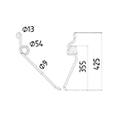 DENT DE SEMOIR GAUCHE 70163 LELY ADAPTABLE LONG.425 DIAM SPIRE.54 FIL.9