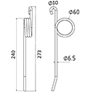 DENT DE SEMOIR 64562 NEW HOLLAND LONG.273 DIAM SPIRE.60 FIL.6,5