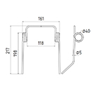 DENT DE RABATTEUR 308451 L CLAYSON LONG.217 LARG.161 DIAM SPIRE.40 FIL.5