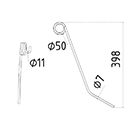 DENT DE HERSE ETRILLE FRICK LONG.398 DIAM SPIRE.50 FIL.7