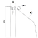 DENT FANEUR ANDAINEUR 1456 OLIVI ADAPTABLE LONG.631 LARG.95 DIAM SPIRE.66 FIL.9