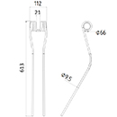 DENT FANEUR ANDAINEUR V05703 VOGEL NOOT ADAPTABLE LONG.613 LARG.112 DIAM SPIRE.66 FIL.9,5