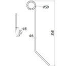 DENT DE HERSE ETRILLE HEGER ADAPTABLE LONG.358 DIAM SPIRE.50 FIL.6