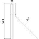 DENT POMME DE TERRE 09700183 GRIMME ADAPTABLE BETTERAVE LONG.523 LARG.23 FIL.7