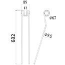 DENT FANEUR 436034 POTTINGER ADAPTABLE ANDAINEUR LONG.632 LARG.89 DIAM SPIRE.67 FIL.9,5