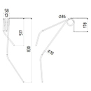 DENT DE SEMOIR 8622375940 POTTINGER LONG.830 DIAM SPIRE.86 FIL.10