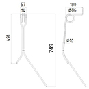 DENT DE SEMOIR 8612375890 POTTINGER LONG.749 DIAM SPIRE.86 FIL.10