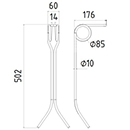 DENT DE SEMOIR 8622375910 POTTINGER LONG.502 DIAM SPIRE.85 FIL.10