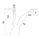 DENT DE SEMOIR 8622375950 POTTINGER LONG.720 DIAM SPIRE.88 FIL.10