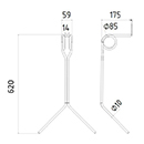 DENT DE SEMOIR 8622375900 POTTINGER LONG.620 DIAM SPIRE.85 FIL.10