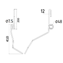 DENT DE SEMOIR 3537040 LEMKEN LONG.410 DIAM.SPIRE 48 FIL 7,5