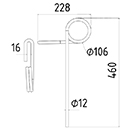 DENT DE SEMOIR P01705 SIMBA LONG.460 DIAM.SPIRE 106 FIL 12