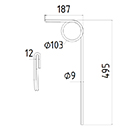 DENT DE SEMOIR 400530 VADERSTAD LONG.495 DIAM.SPIRE 103 FIL 9