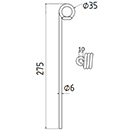 DENT DE PRESSE PU 136 SOMECA PICK UP ADAPTABLE GW058 LONG.275 DIAM SPIRE.35 FIL.6