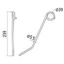 DENT DE RABATTEUR LA320779150 LAVERDA LONG.239 DIAM SPIRE.39 FIL.5,5