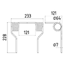 DENT 09700191 GRIMME ADAPTABLE LONG.228 LARG.233 DIAM.SPIRE 64 FIL.7