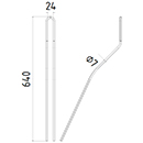 DENT 09700160 GRIMME ADAPTABLE LONG.640 LARG.38 FIL.7
