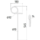 DENT DE SEMOIR 1992804 KVERNELAND HERSE LONG.545 DIAM SPIRE.92 FIL.10