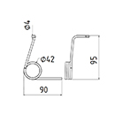 DENT RESSORT DROIT 74603849 ADAPTABLE LONG.95 DIAM SPIRE.42 FIL.4