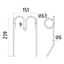 DENT DE SEMOIR 3593400 AMAZONE LONG.239 DIAM.SPIRE 63 FIL 6