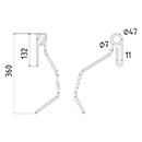 DENT DE SEMOIR 3537038 LEMKEN LONG.360 DIAM.SPIRE 47 FIL 7