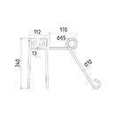 DENT DE SEMOIR 205618 AMAZONE LONG.340 LARG.112 DIAM.SPIRE 65 FIL 10