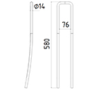 DENT DE SEMOIR 9771410250 POTTINGER LONG.580 LARGEUR EXT.104 FIL 14