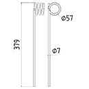 DENT DE SEMOIR 103689210 AMAZONE LONG.379 DIAM.SPIRE 57 FIL 7