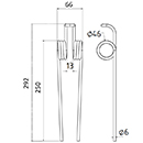 DENT DE PRESSE 313077 SOMECA PICK UP BN 800 ADAPTABLE GW062 LONG.292 LARG.66 DIAM SPIRE.46 FIL.6