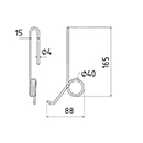 DENT 3284210 AMAZONE LONG.165 LARG.88 DIAM SPIRE.40 FIL.4