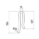 DENT NIVELEUSE 42210072 LEMKEN LONG.164 LARG.39 FIL.12