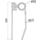 DENT 622001 ROUSSEAU PICK UP ADAPTABLE GW064 LONG.235 DIAM SPIRE.50 FIL.5,5