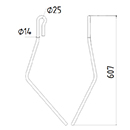 DENT DE SEMOIR GAUCHE 959334 AMAZONE ADAPTABLE LONG.607 FIL 14