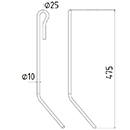 DENT DE SEMOIR 218278 AMAZONE ADAPTABLE LONG.475 FIL 10