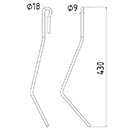 DENT DE SEMOIR 976005 AMAZONE ADAPTABLE LONG.430 FIL 9